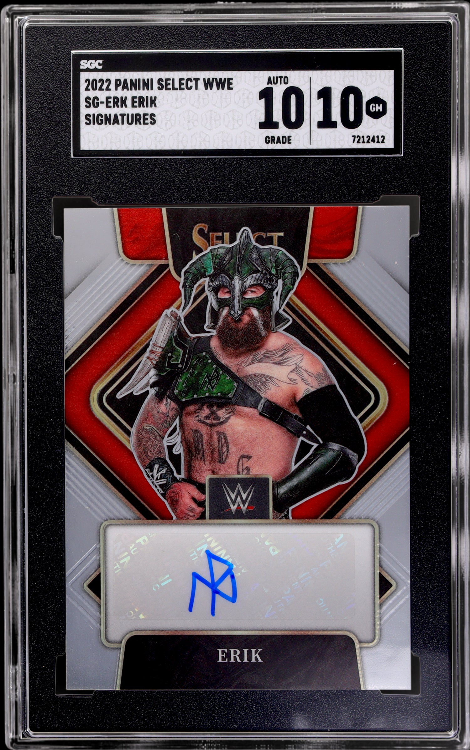 2022 Panini Select Wwe #SG-ERK Erik Sigs. SGC 10