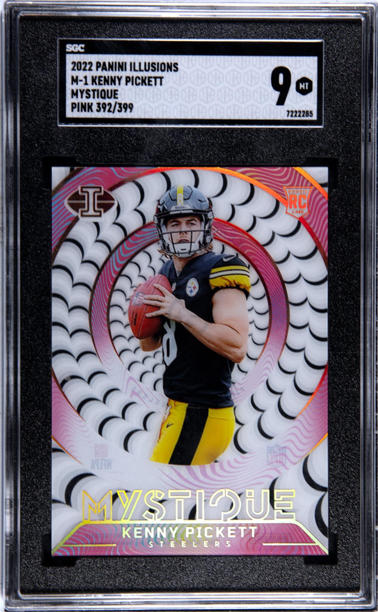 2022 Panini Illusions #M-1 Kenny Pickett Pink Rookie /399 SGC 9