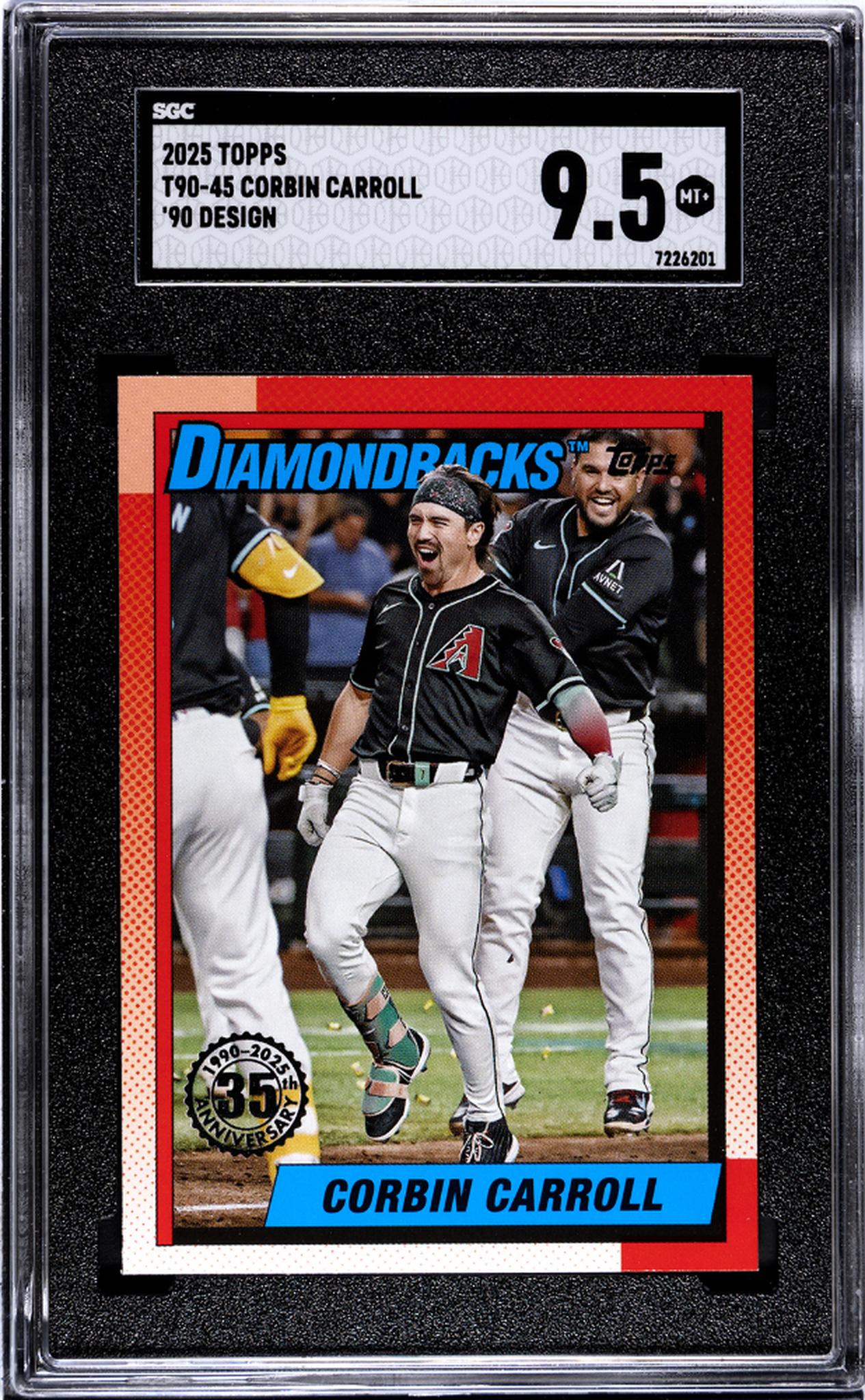 2025 Topps #T90-45 Corbin Carroll '90 Design SGC 9.5