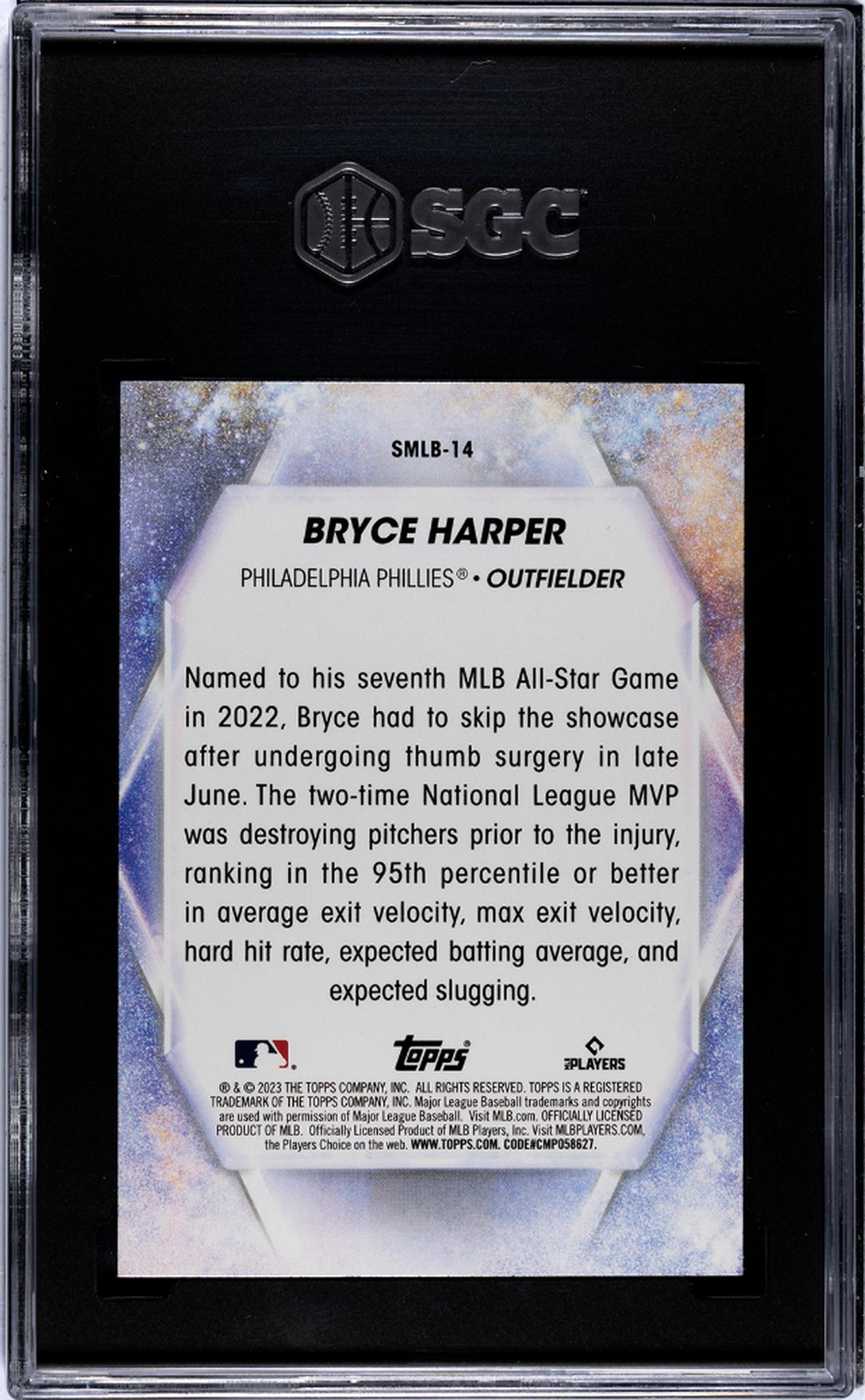 2023 Topps #SMLB-14 Bryce Harper Stars of MLB SGC 8.5