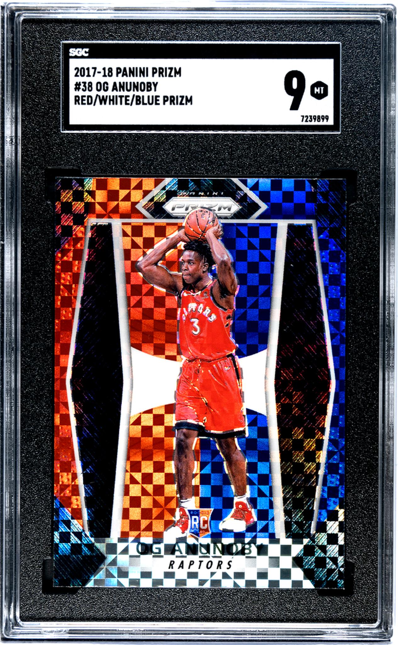 2017 Panini Prizm #38 OG Anunoby Red/White/Blue Rookie SGC 9