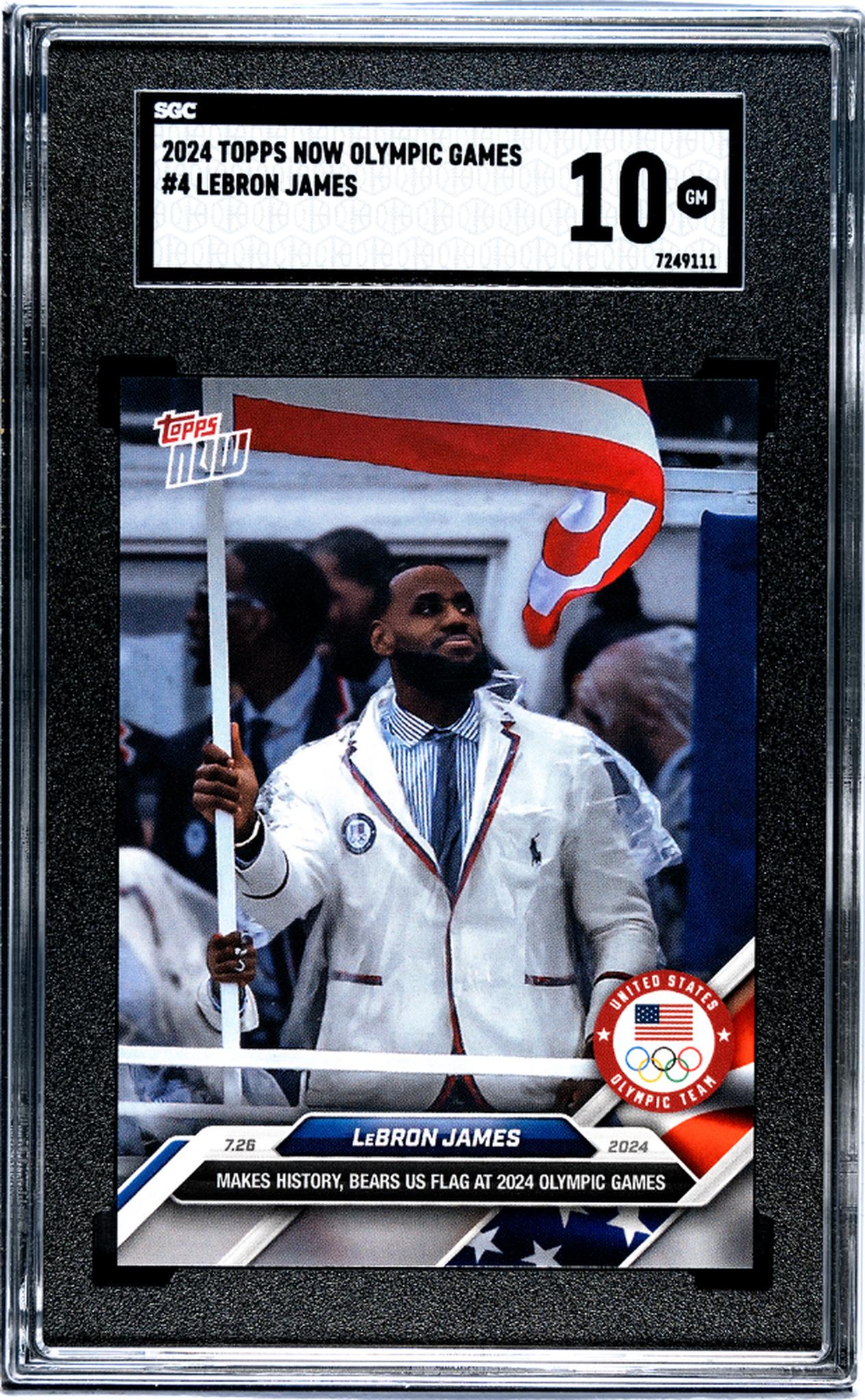 2024 Topps Now Olympic Games #4 Lebron James SGC 10