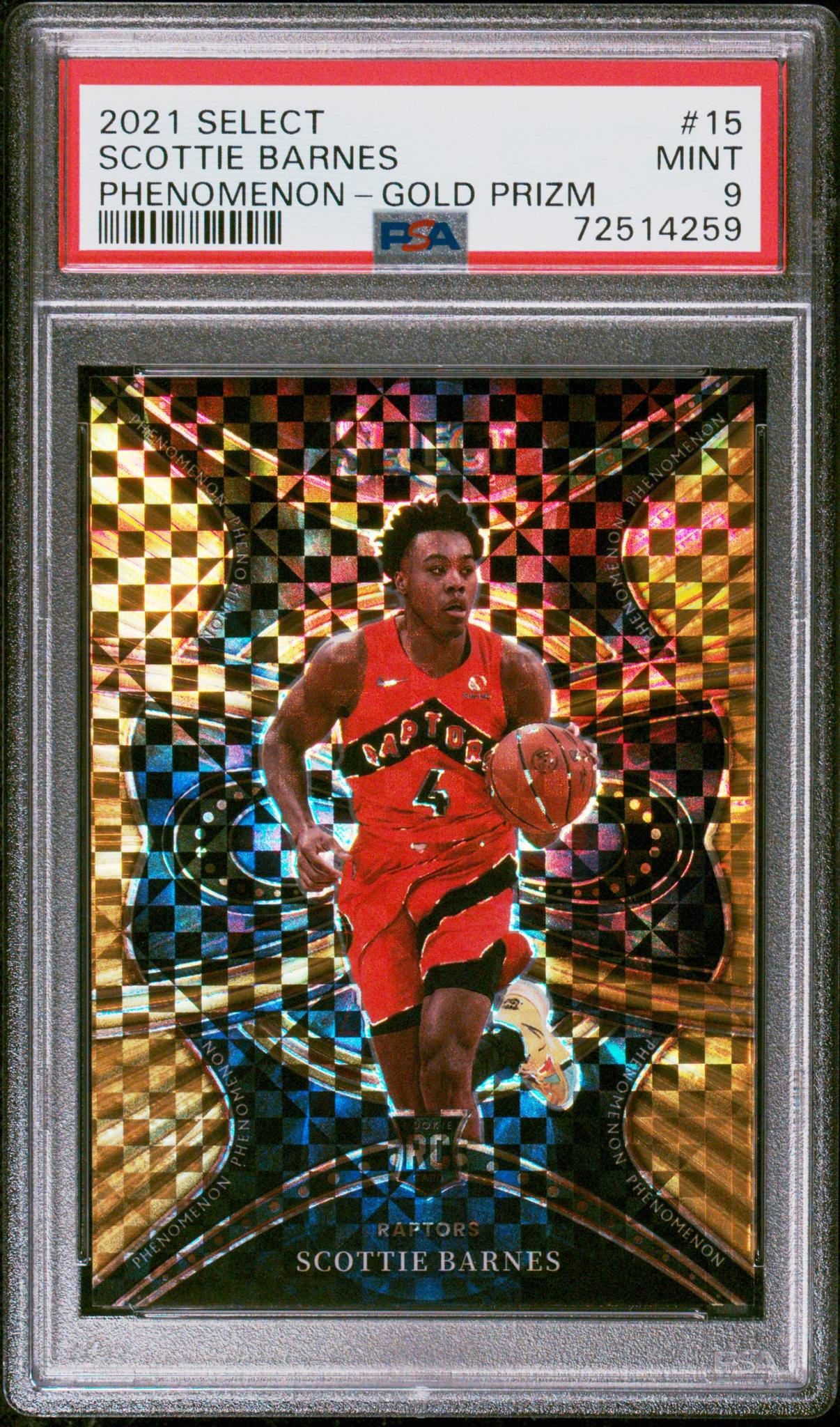 2021 Select #15 Scottie Barnes Phenomenon /10 PSA 9