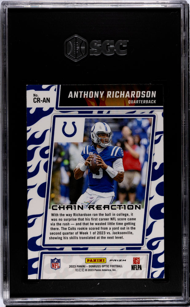 2023 Panini Donruss Optic Anthony Richardson #CR-AN SGC 10