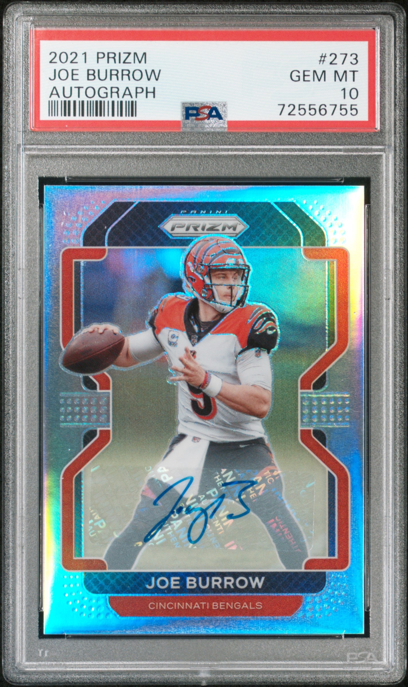 2021 Panini Prizm Joe Burrow #273 Auto PSA 10