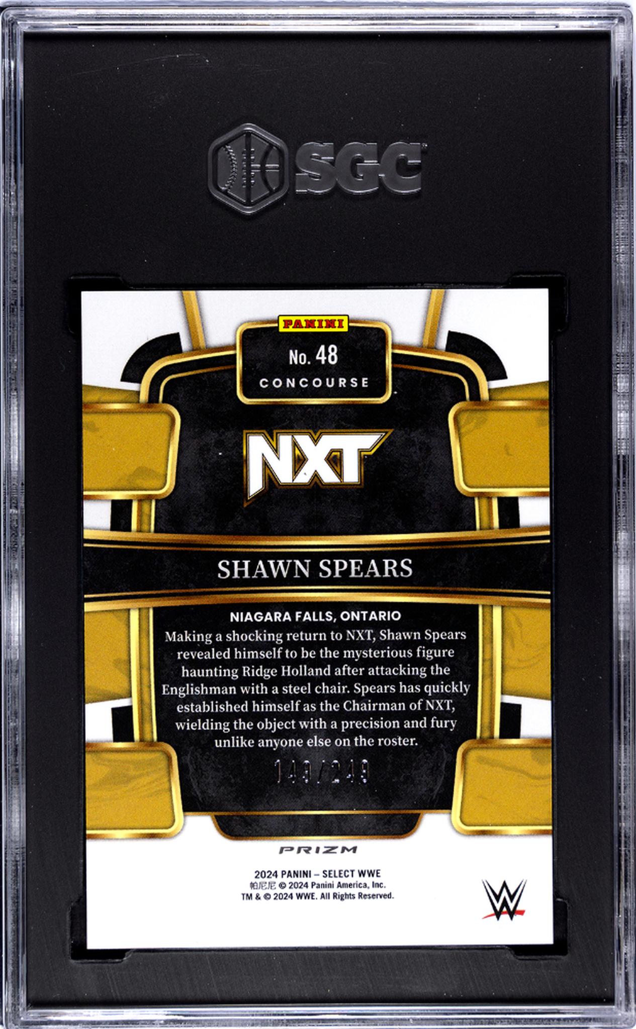 2024 Select #48 Shawn Spears Concourse /249 SGC 9.5