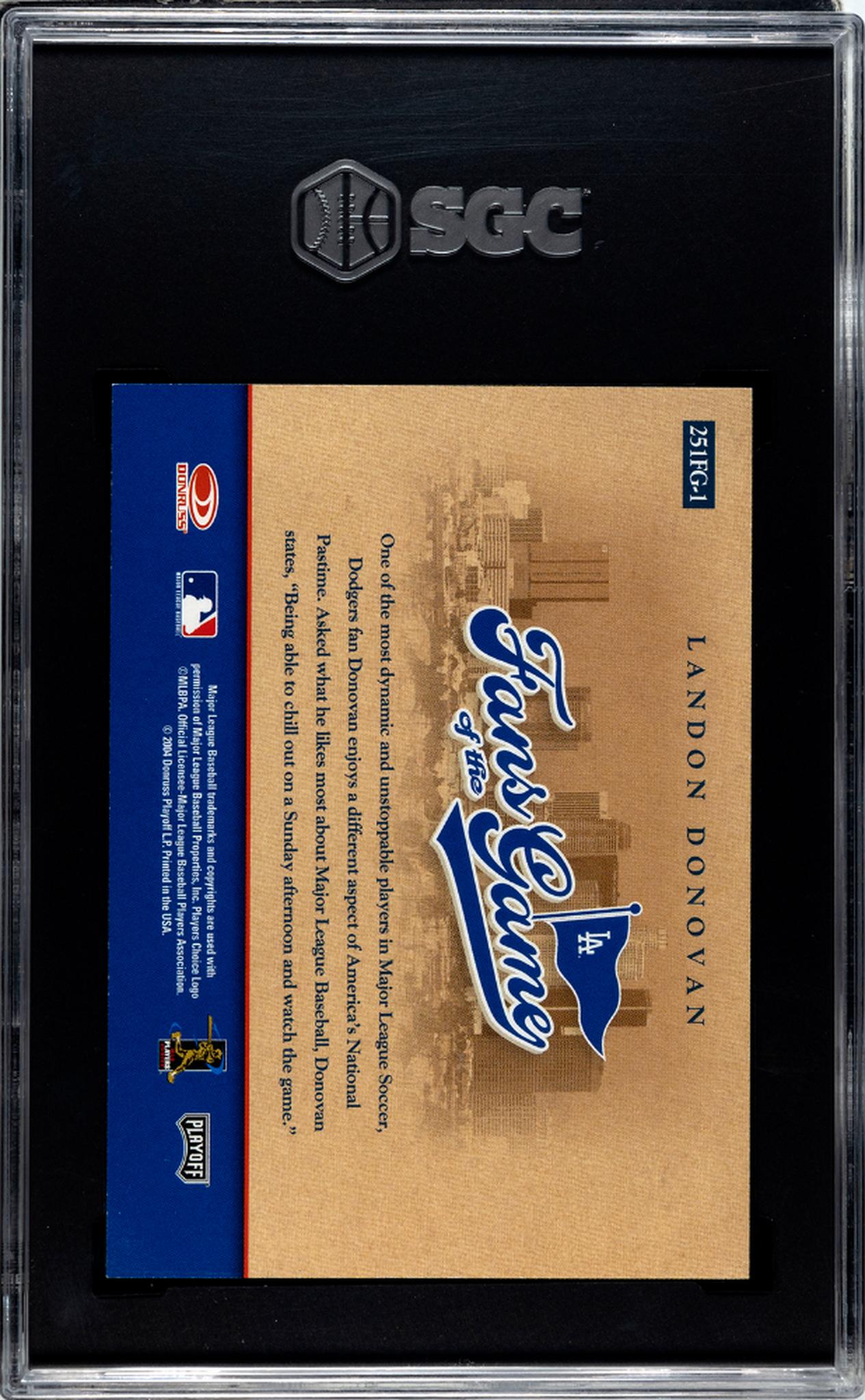 2004 Absolute Memorabilia #251FG-1 Landon Donovan Fans of the Game SGC 8.5
