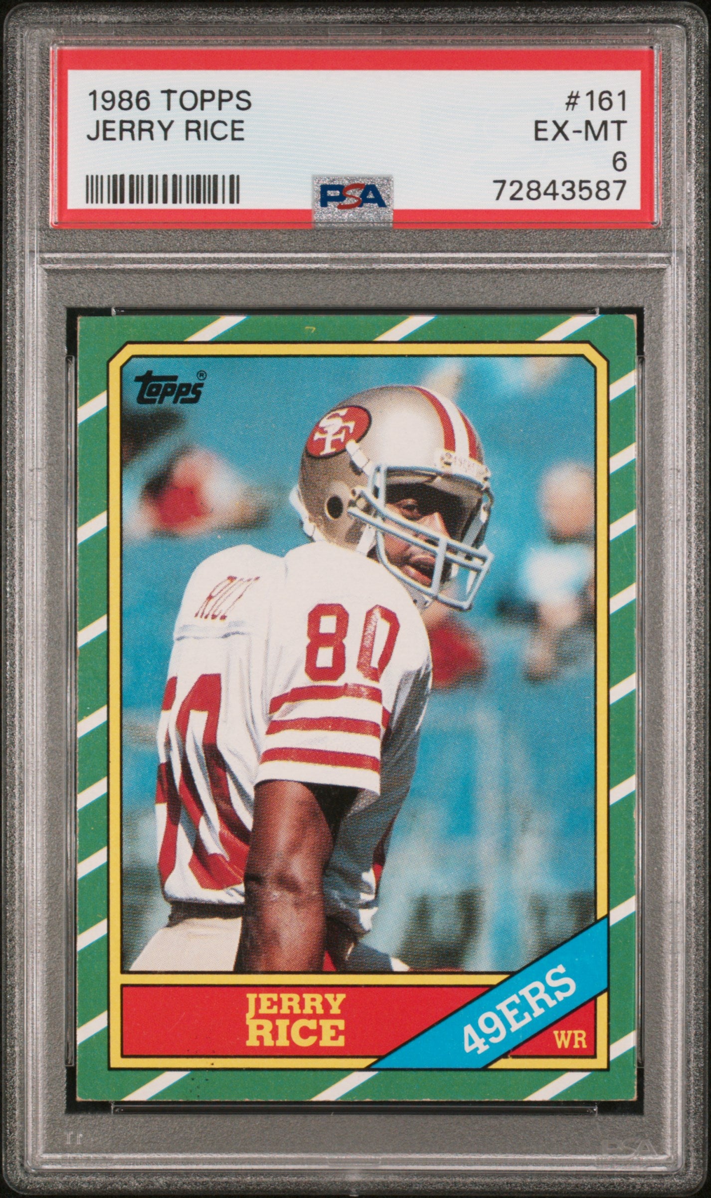 1986 Topps Jerry Rice #161 PSA 6