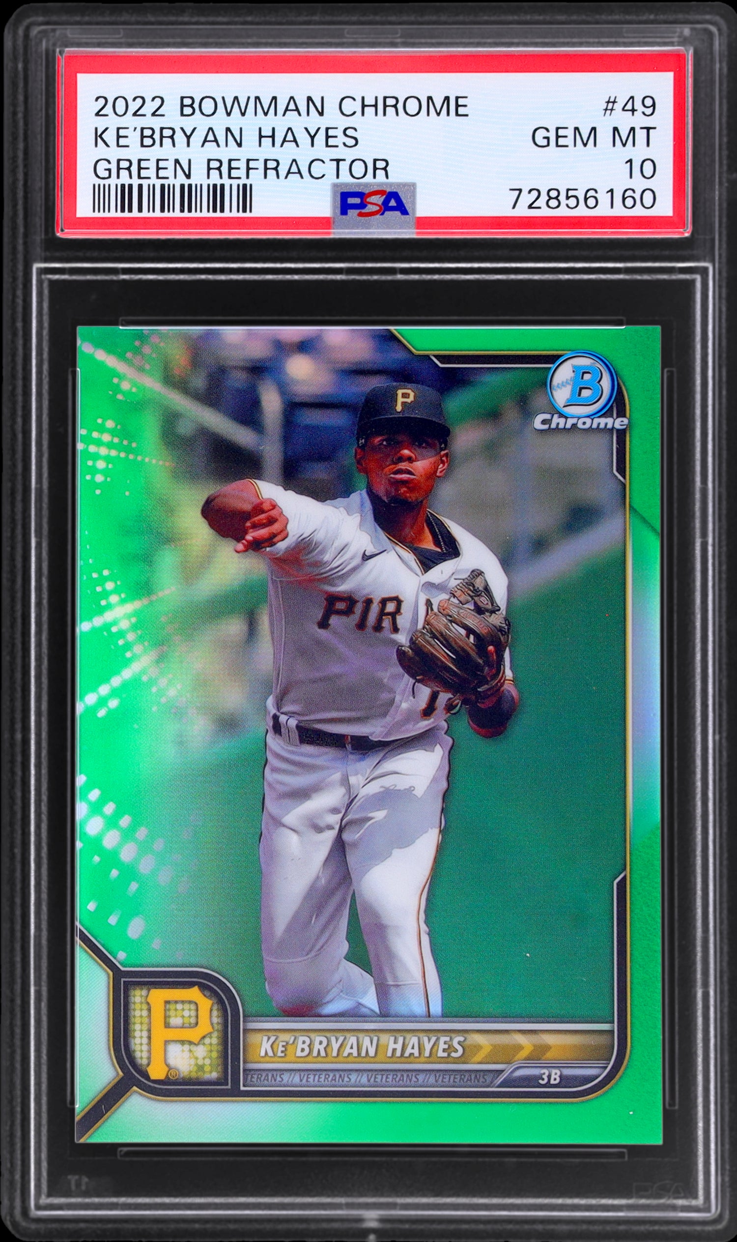 2022 Bowman Chrome Green Refractor Ke'Bryan Hayes #49 /99 PSA 10