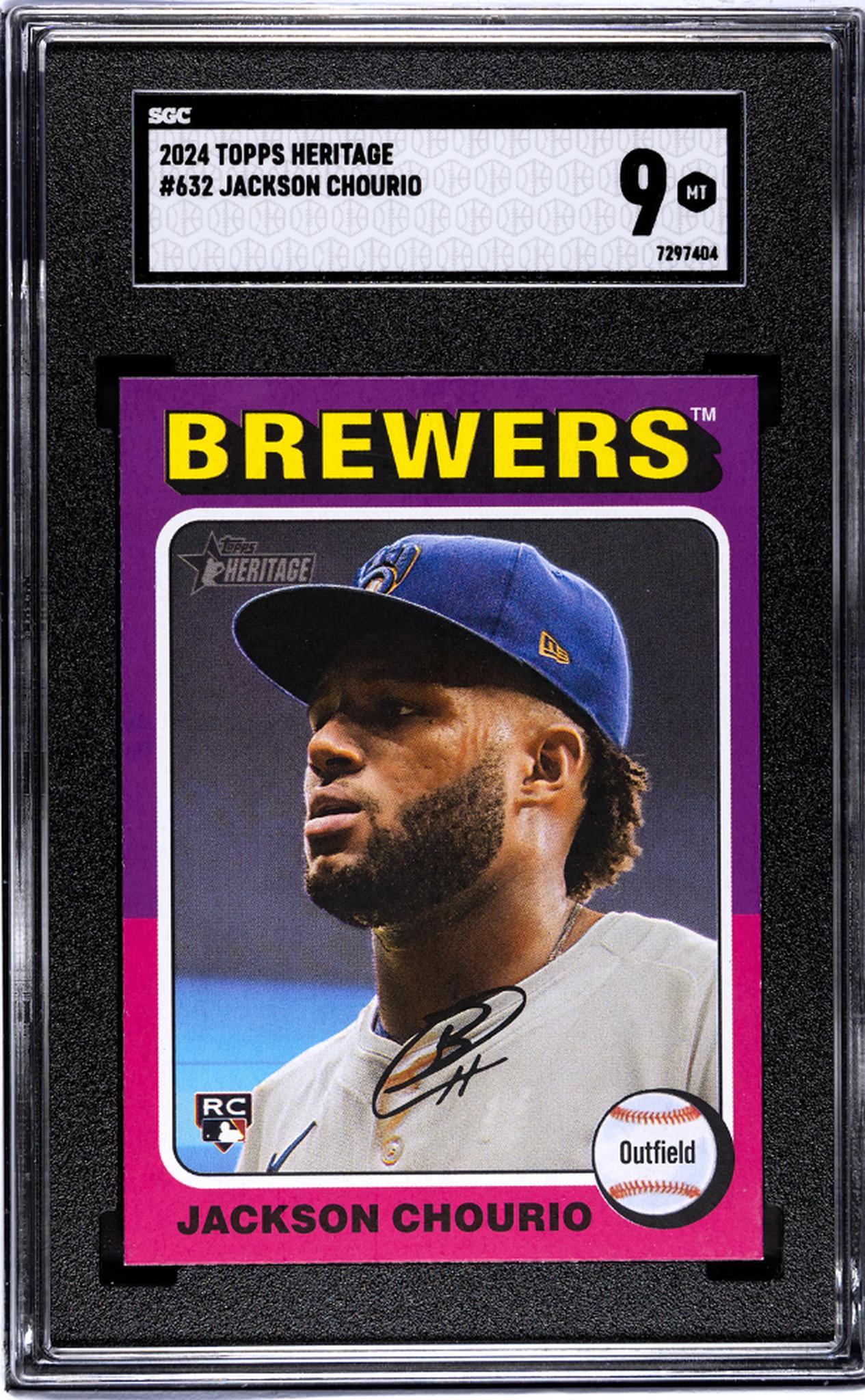 2024 Topps Heritage #632 Jackson Chourio SGC 9