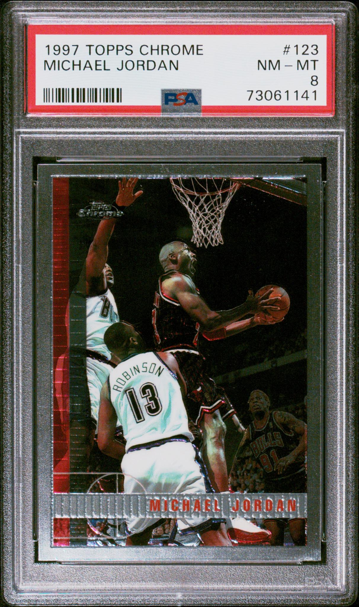 1997 Topps Chrome Michael Jordan #123 PSA 8