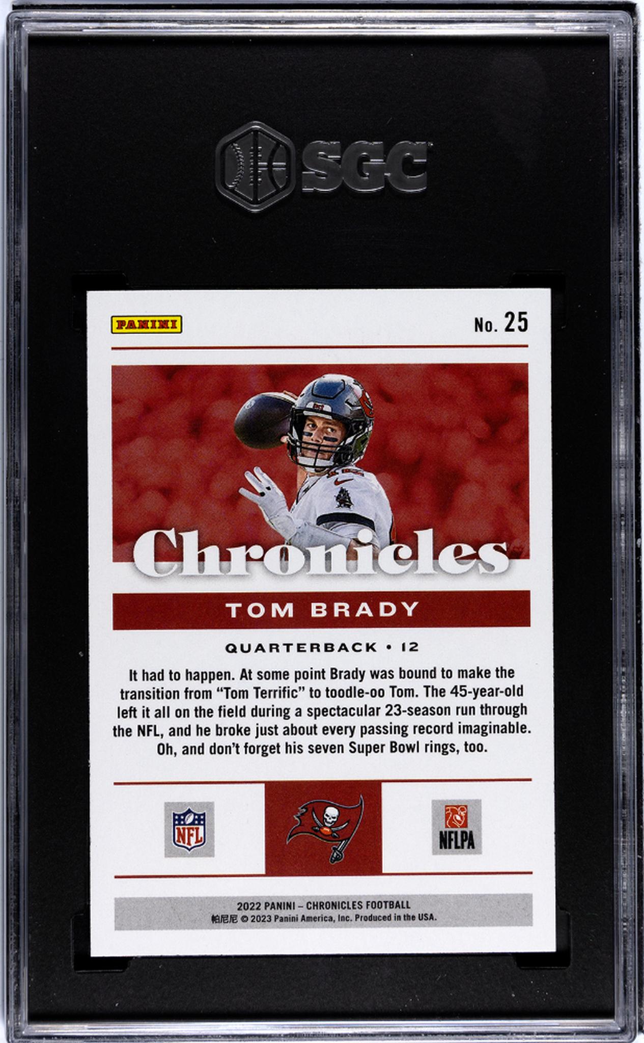 2022 Panini Chronicles #25 Tom Brady SGC 10