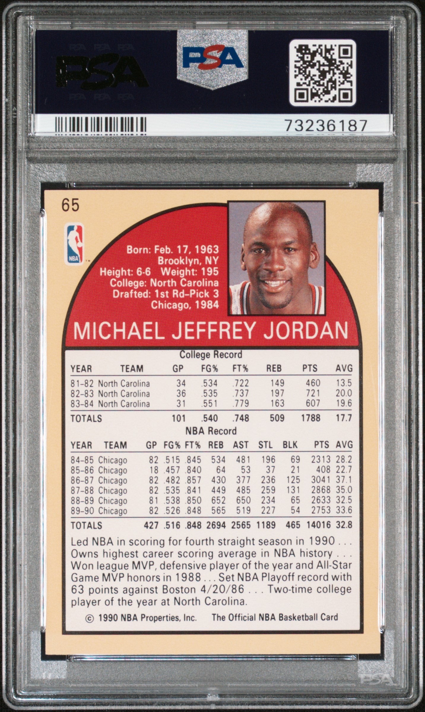 1990 Hoops Michael Jordan #65 PSA 9