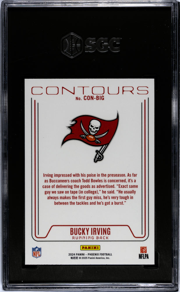 2024 Panini Phoenix #CON-BIG Bucky Irving Contours Purple SGC 10