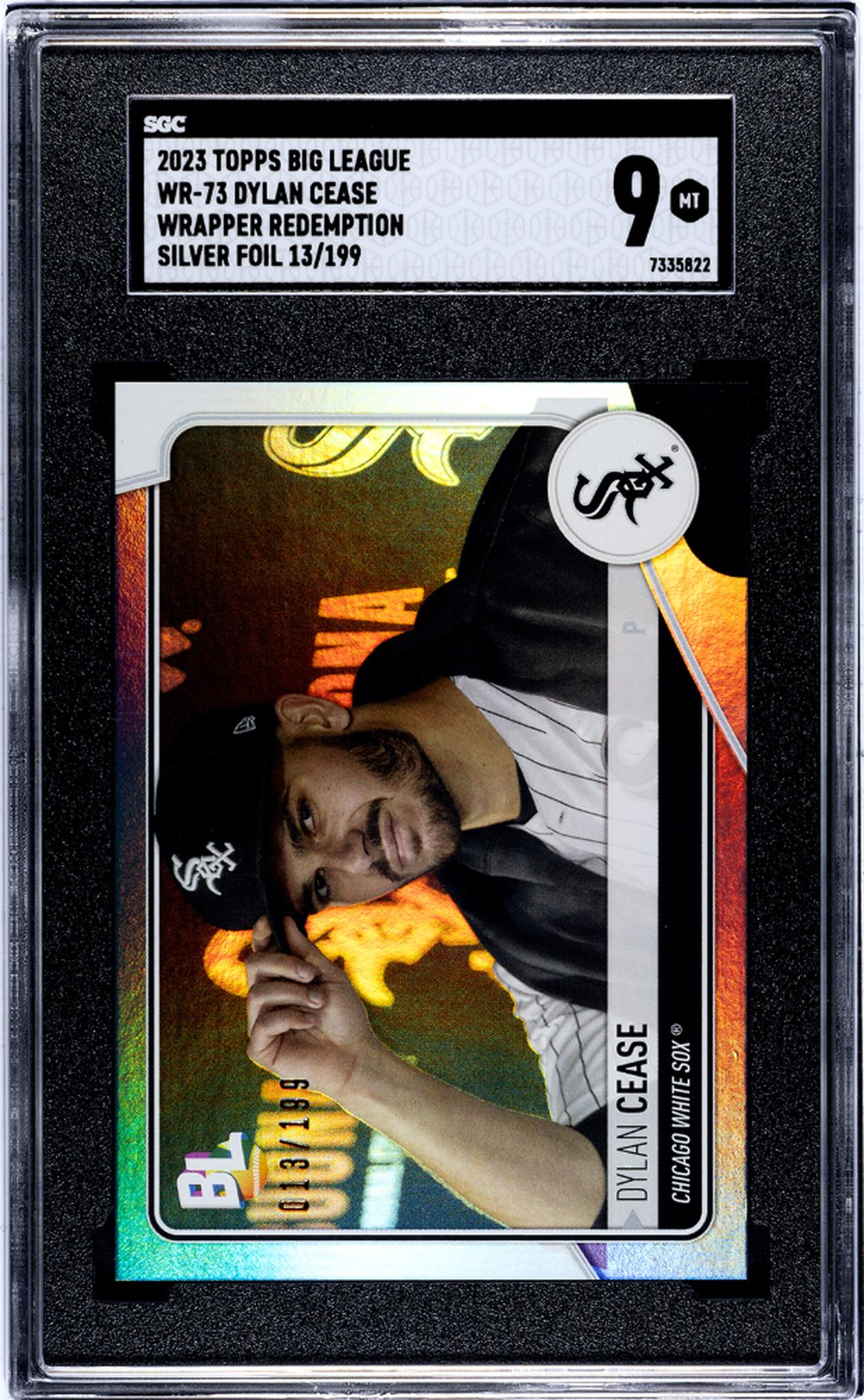 2023 Topps Big League #WR-73 Dylan Cease Wrapper Redemption /199 SGC 9