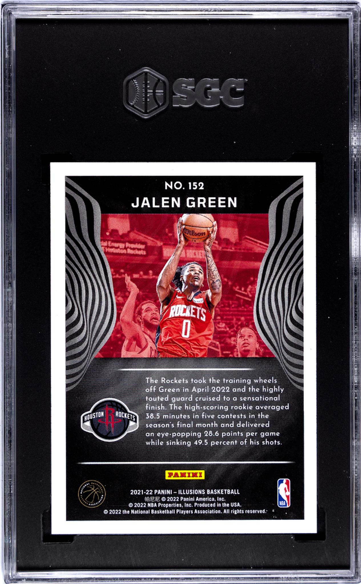 2021-22 Panini Illusions #152 Jalen Green SGC 9.5