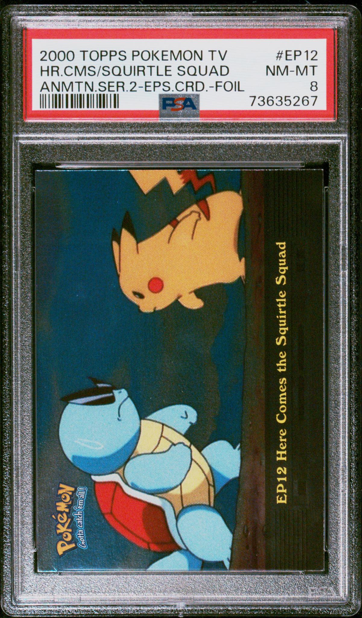 2000 Pokemon TV #EP12 Squirtle Squad Animation Series 2 PSA 8