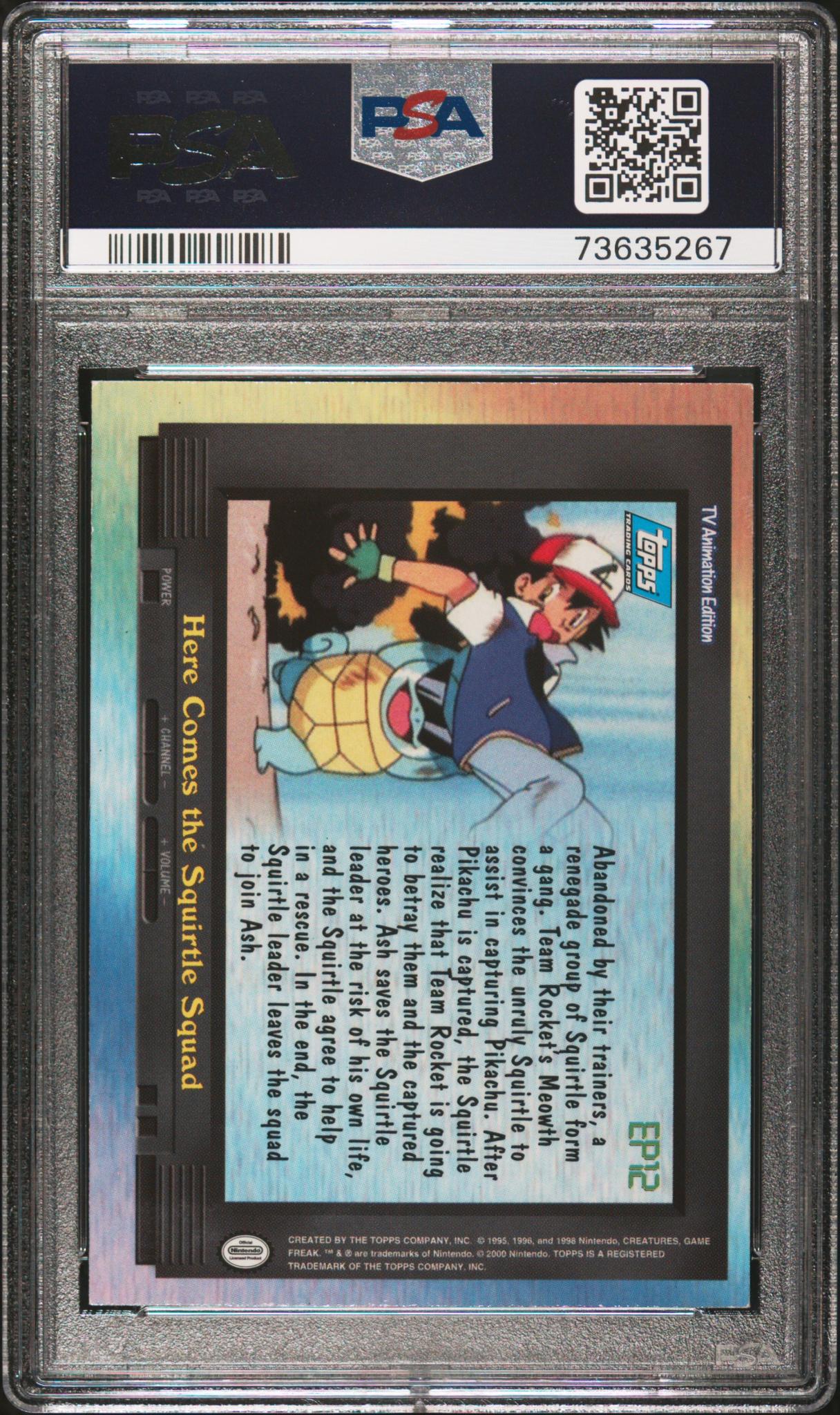 2000 Pokemon TV #EP12 Squirtle Squad Animation Series 2 PSA 8