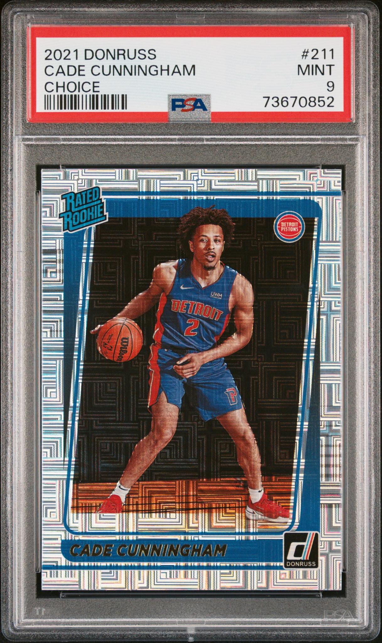 2021 Panini Donruss Choice Cade Cunningham #211 RC PSA 9