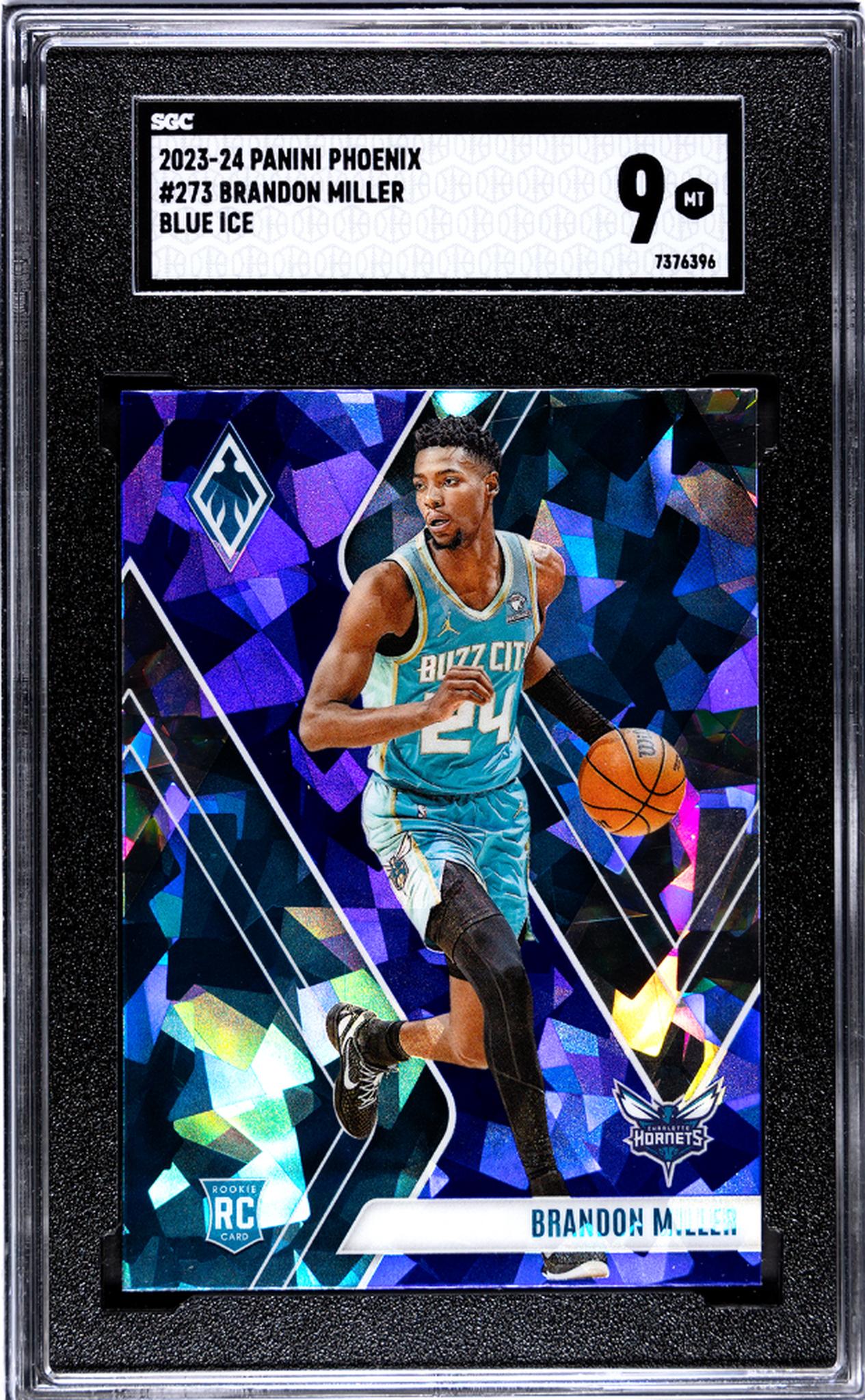 2023-24 Panini Phoenix Blue Ice Brandon Miller #273 RC SGC 9