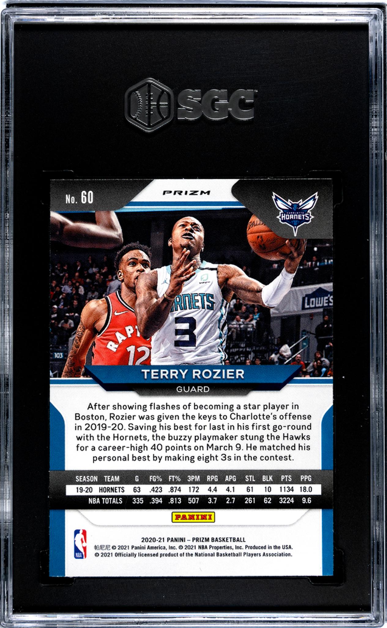 2020 Prizm #60 Terry Rozier Red/White/Blue Prizm SGC 9.5