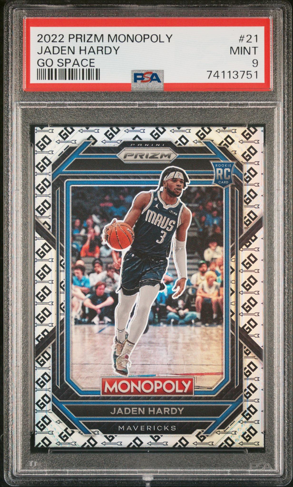 2022 Prizm Monopoly Go Space Jaden Hardy #21 PSA 9 RC