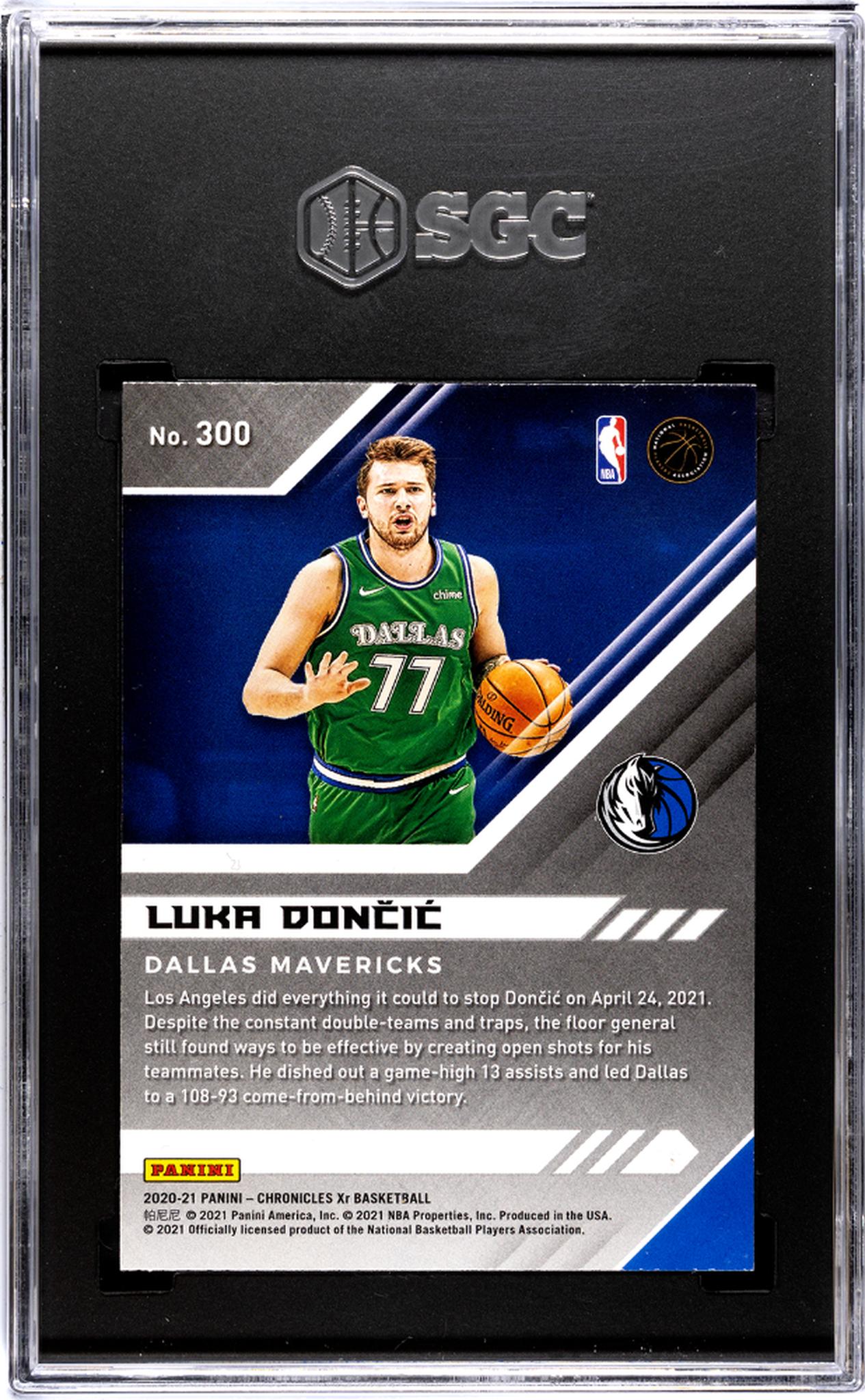 2020-21 Panini Chronicles #300 Luka Doncic Xr SGC 9.5