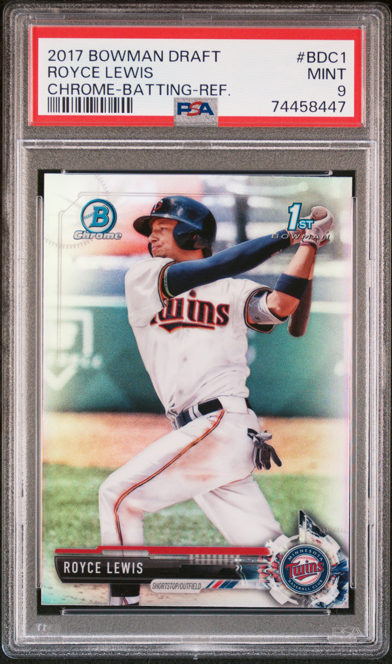 2017 Bowman Draft Chrome Refractor Royce Lewis #BDC1 PSA 9