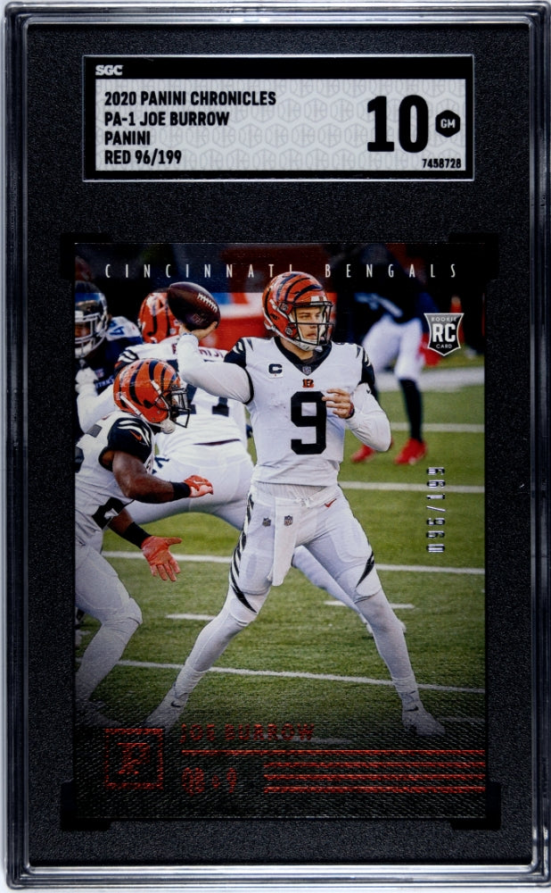 2020 Panini Chronicles Red Joe Burrow #PA-1 RC /199 SGC 10