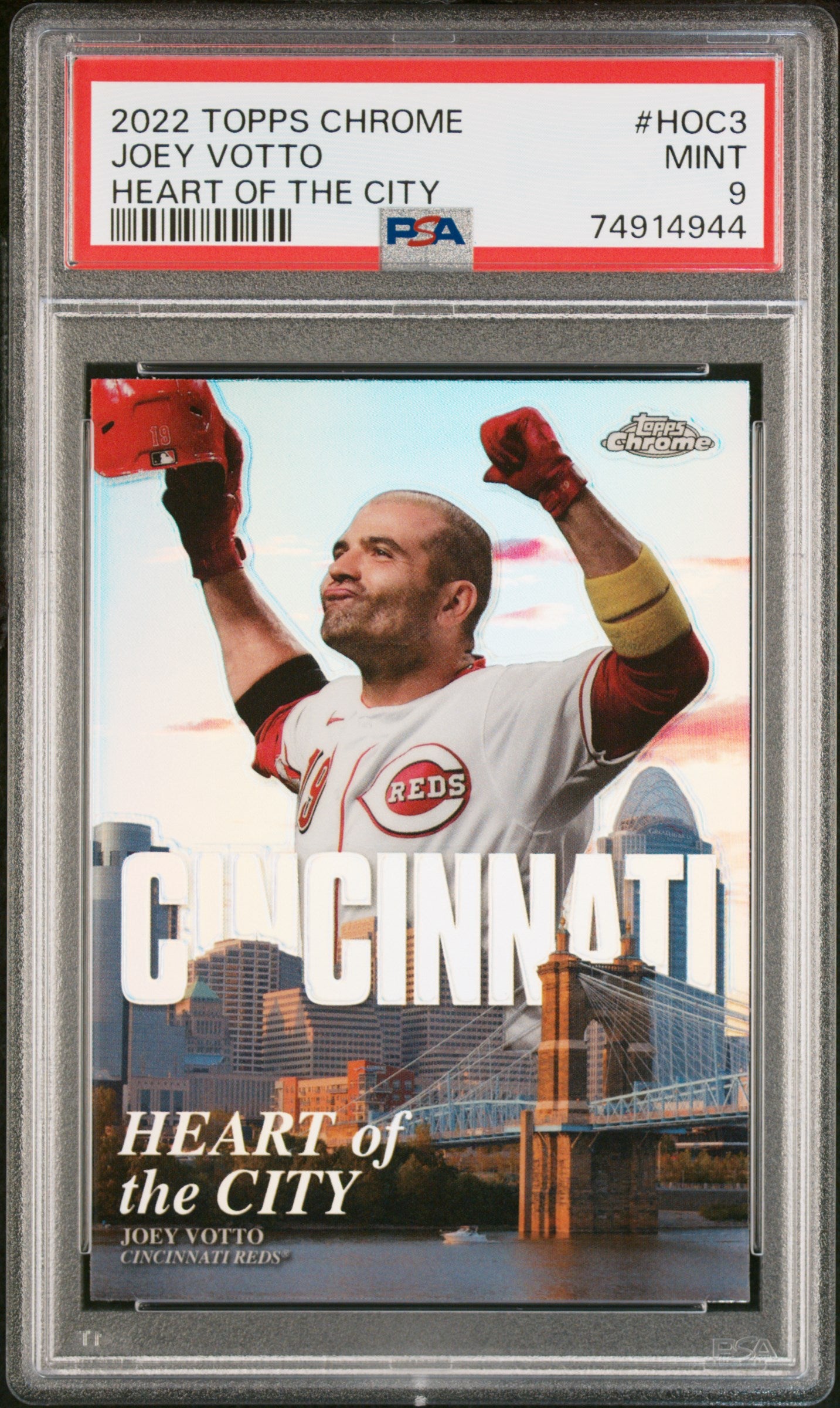 2022 Topps Chrome Heart of the City Joey Votto #HOC3 PSA 9