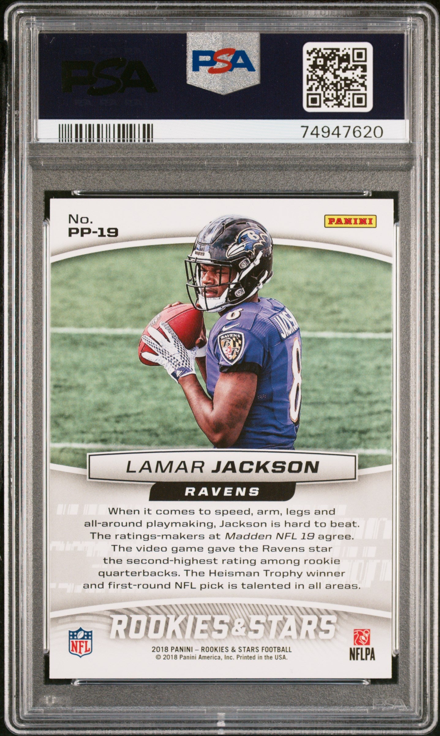 2018 Rookies & Stars #PP-19 Lamar Jackson Precision Passers PSA 10