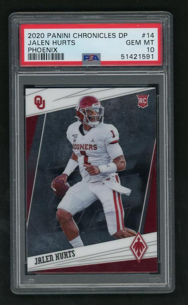 2020 Panini Phoenix Draft Picks Jalen Hurts #14 PSA 10