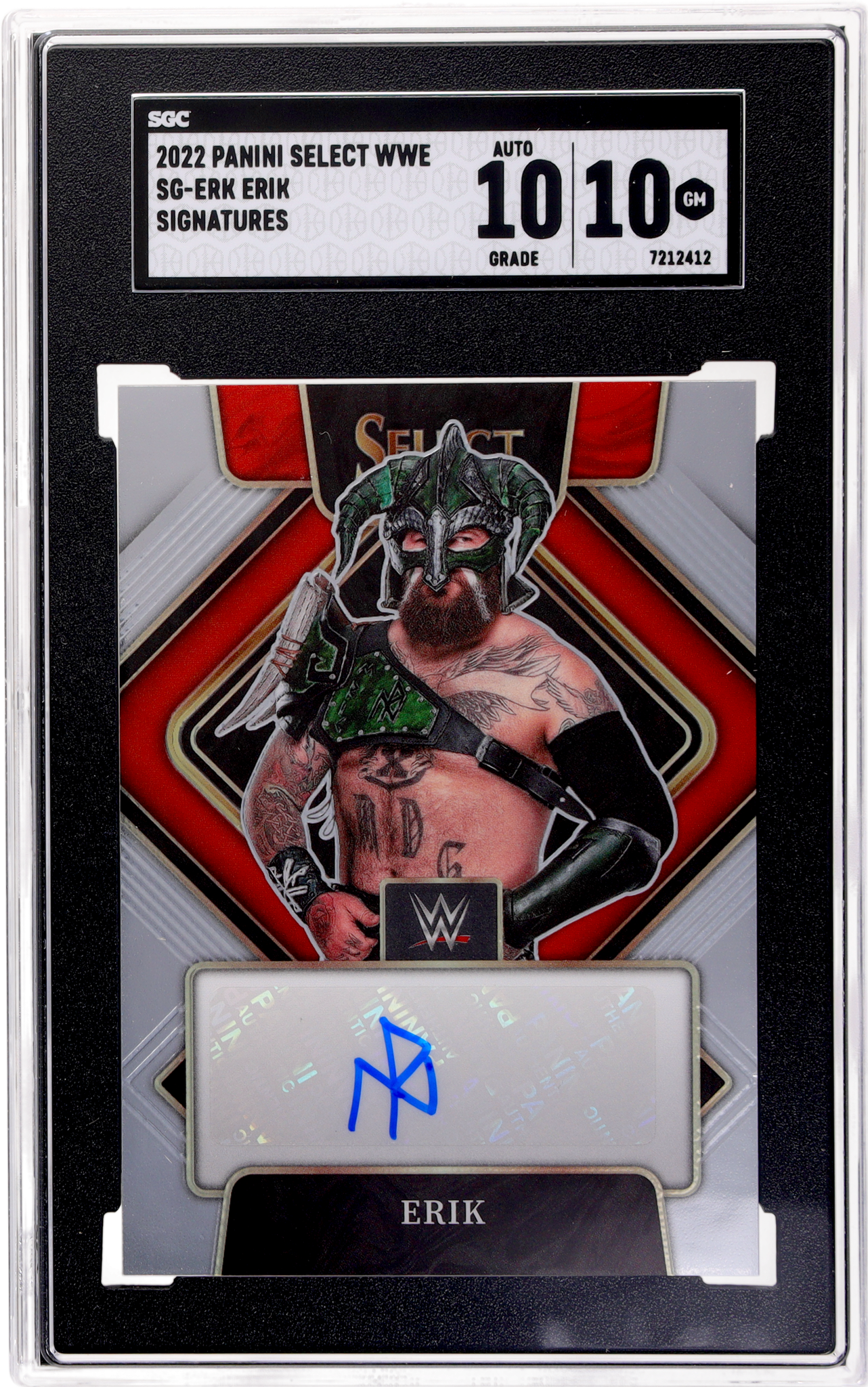 2022 Panini Select WWE Signature Erik #22 SGC 10