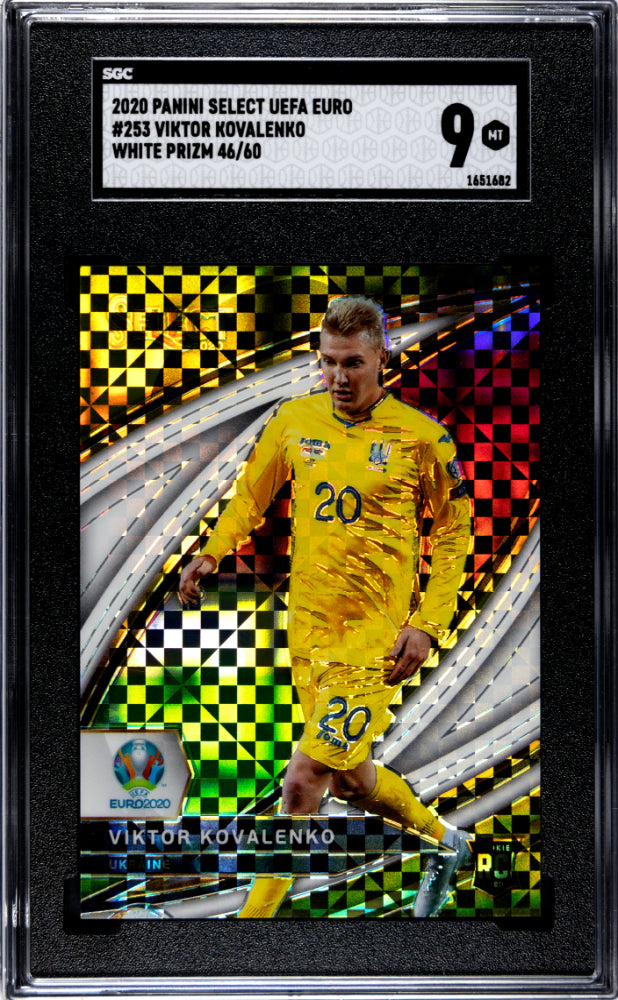 2020 Panini Select UEFA Euro White Prizm Viktor Kovalenko #253 /60 SGC 9