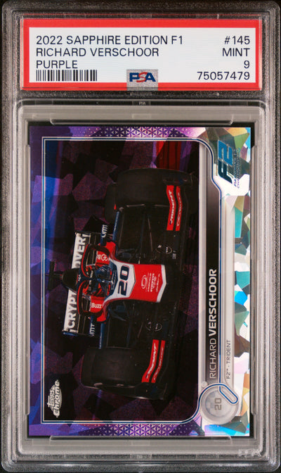 2022 Topps Chrome Sapphire Richard Verschoor #145 Purple /10 PSA 9
