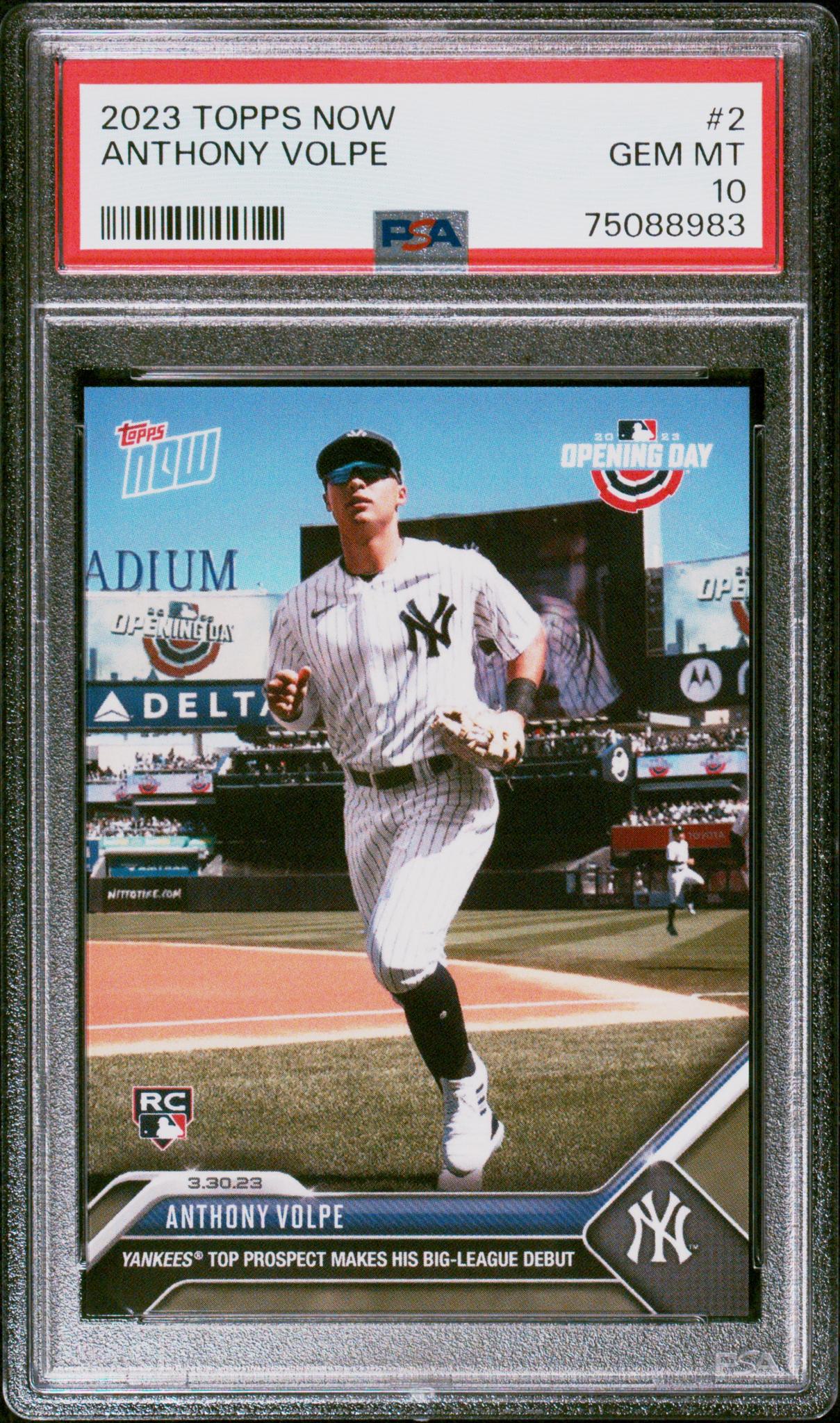 2023 Topps Now Anthony Volpe #2 RC PSA 10
