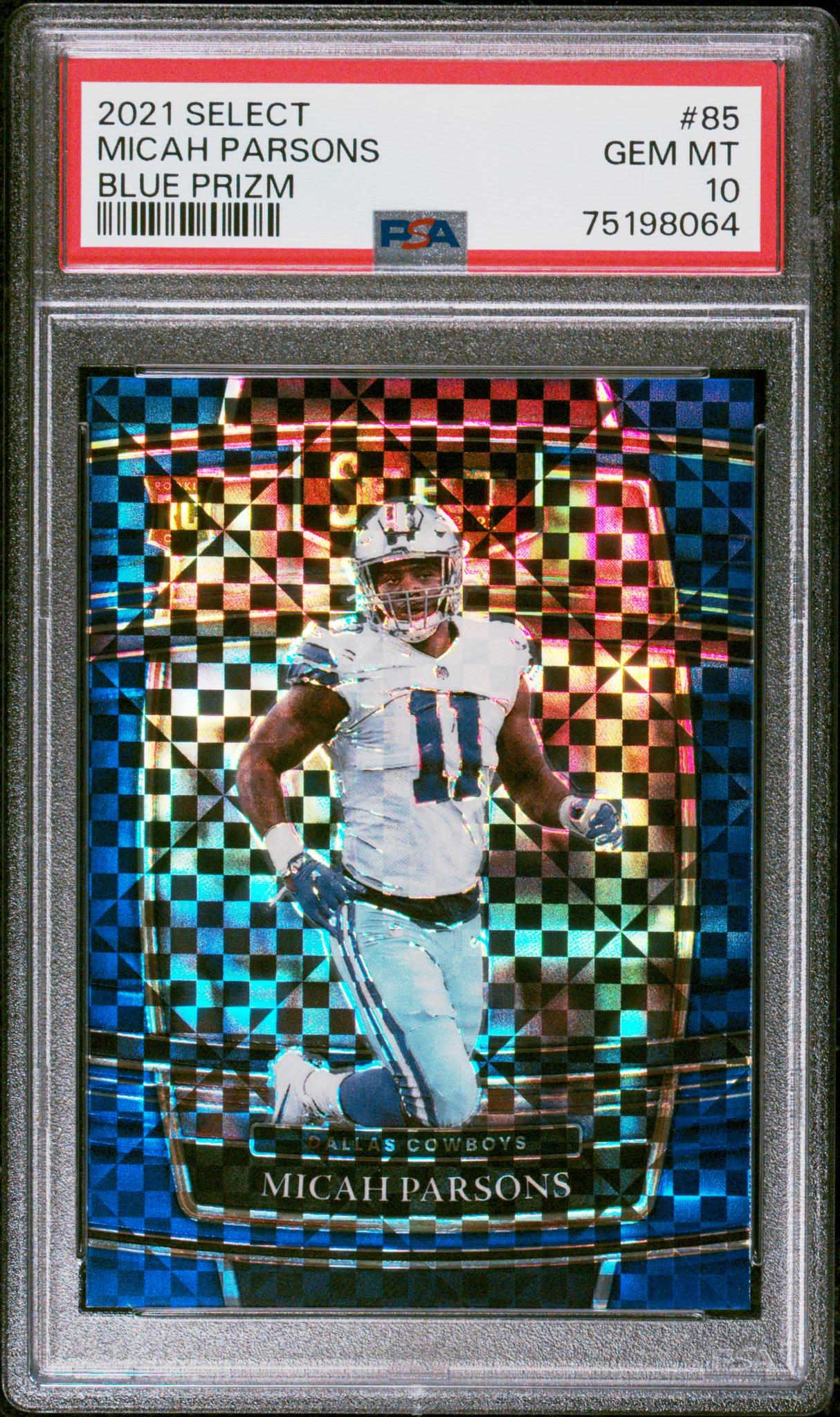 2021 Panini Select Blue Prizm Micah Parsons #85 RC /199 PSA 10