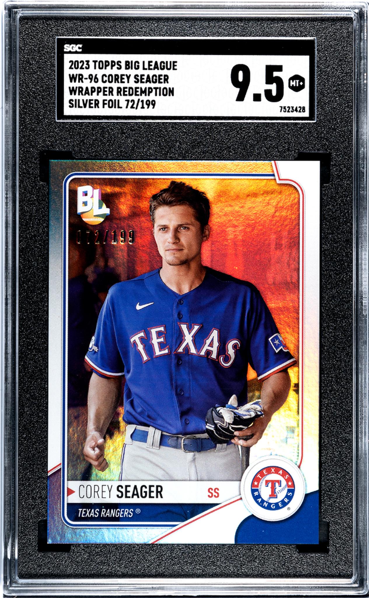 2023 Topps Big League Silver Foil Corey Seager #WR-96 /199 SGC 9.5