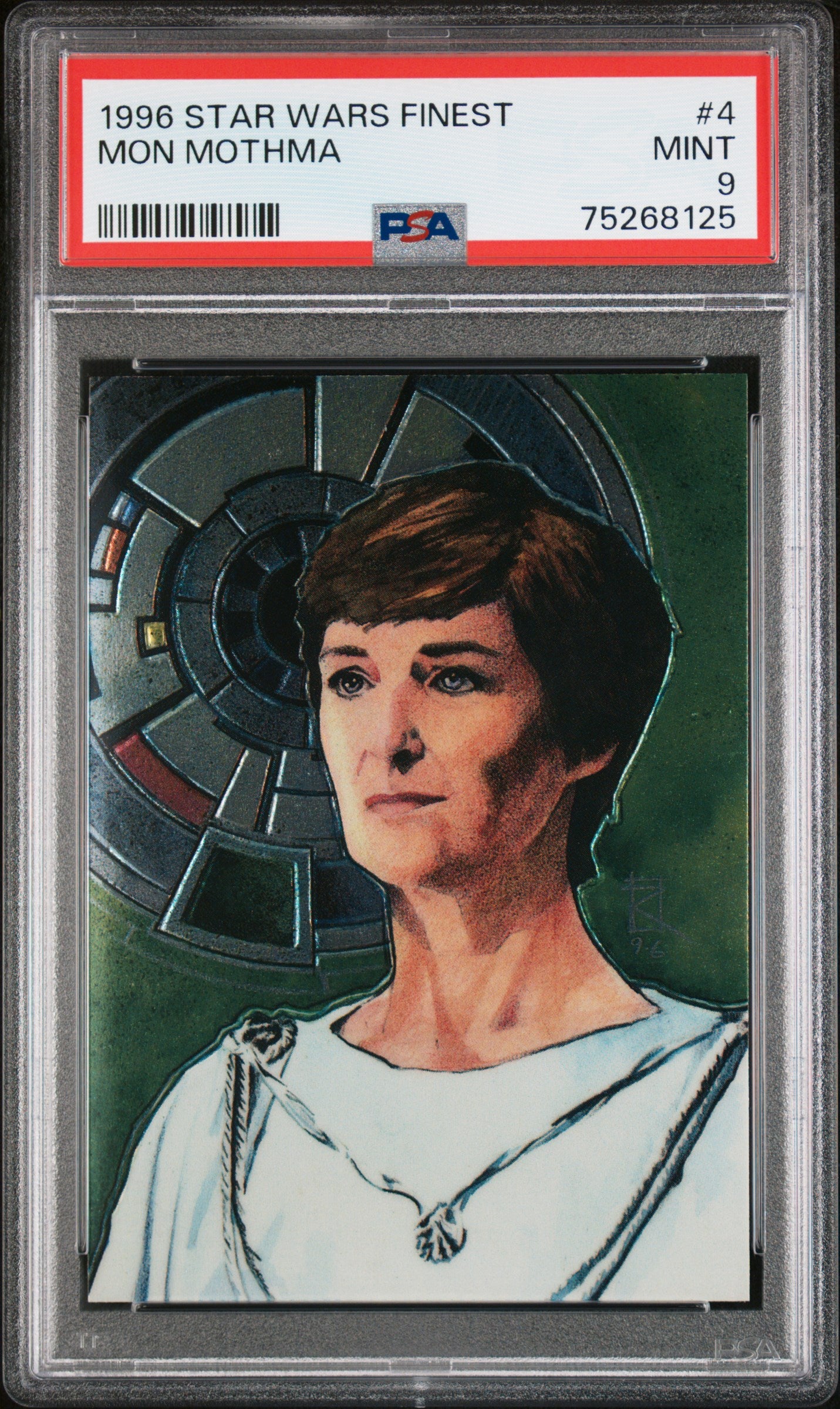 1996 Topps Star Wars Finest Mon Mothma #4 PSA 9