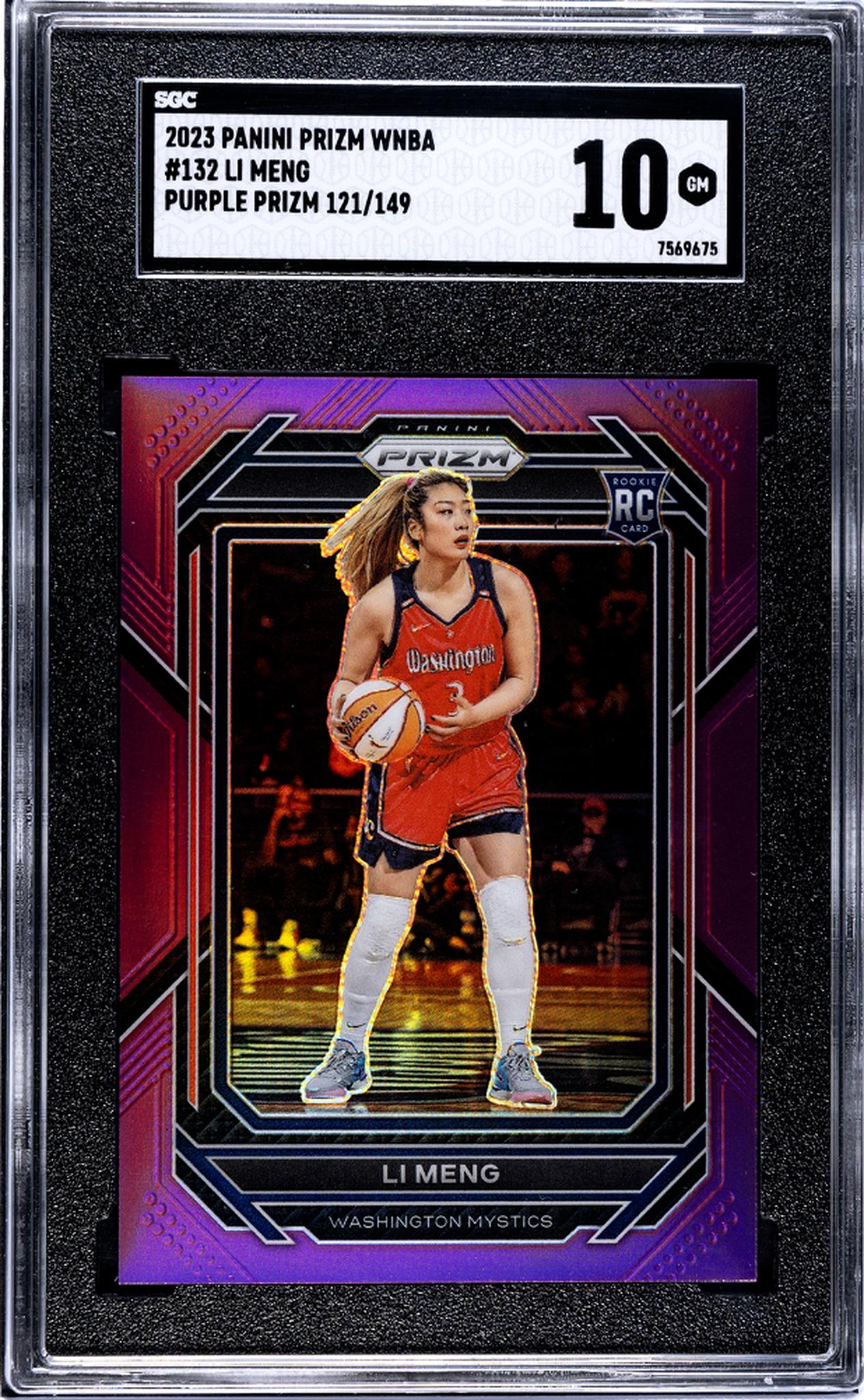 2023 Panini Prizm Purple Prizm Li Meng #132 RC /149 SGC 10