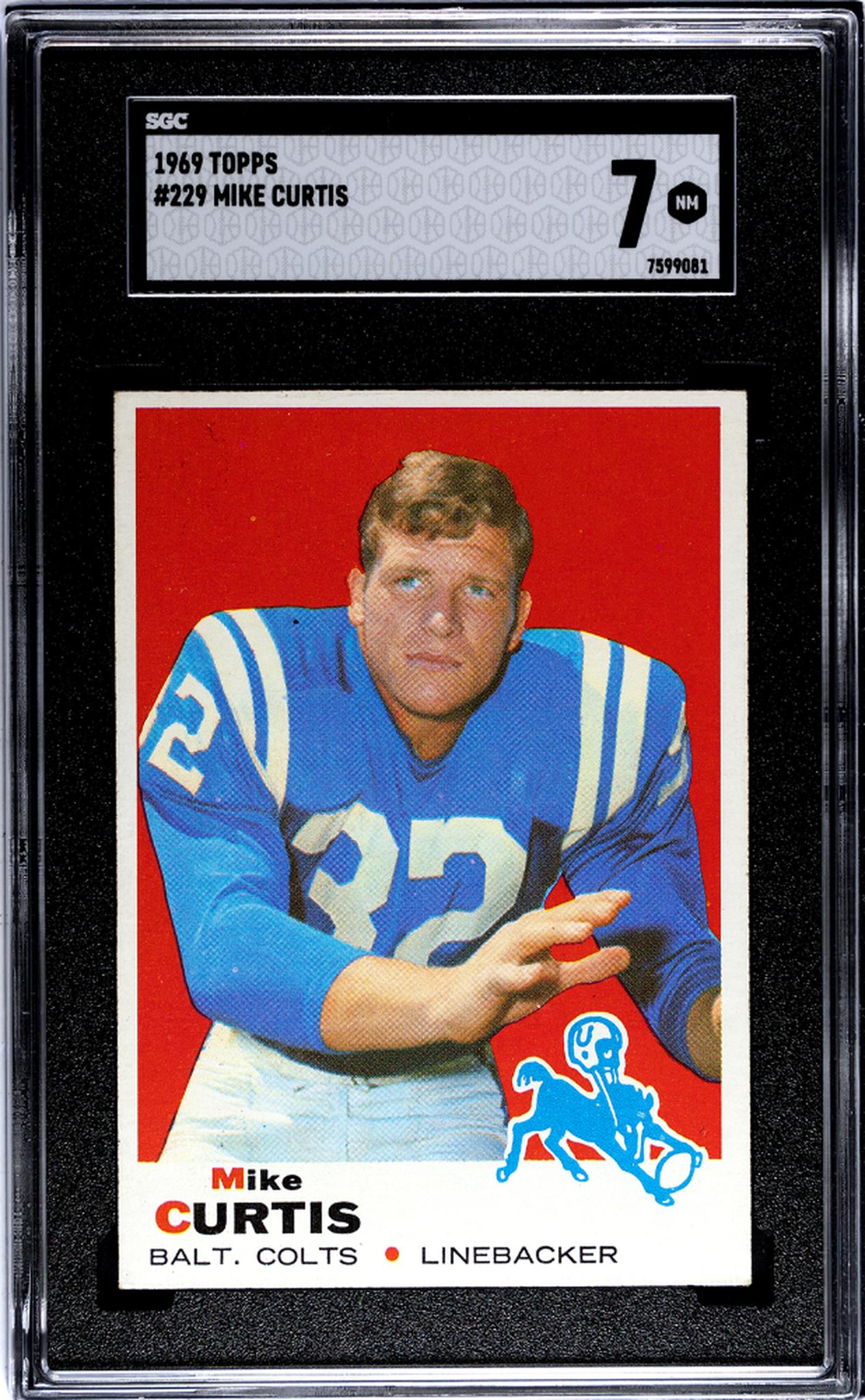 1969 Topps Mike Curtis #229 SGC 7