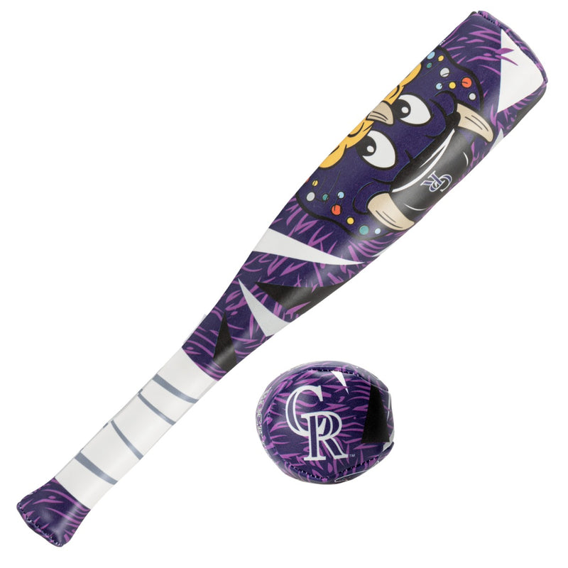 Franklin Sports MLB Colorado Rockies Mascot Bat & Ball Set