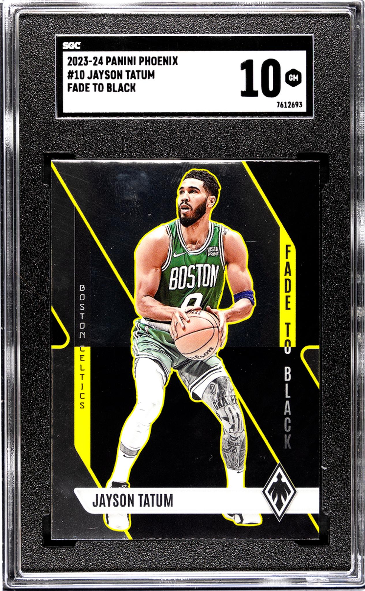 2023-24 Panini Phoenix #10 Jayson Tatum Fade To Black SGC 10