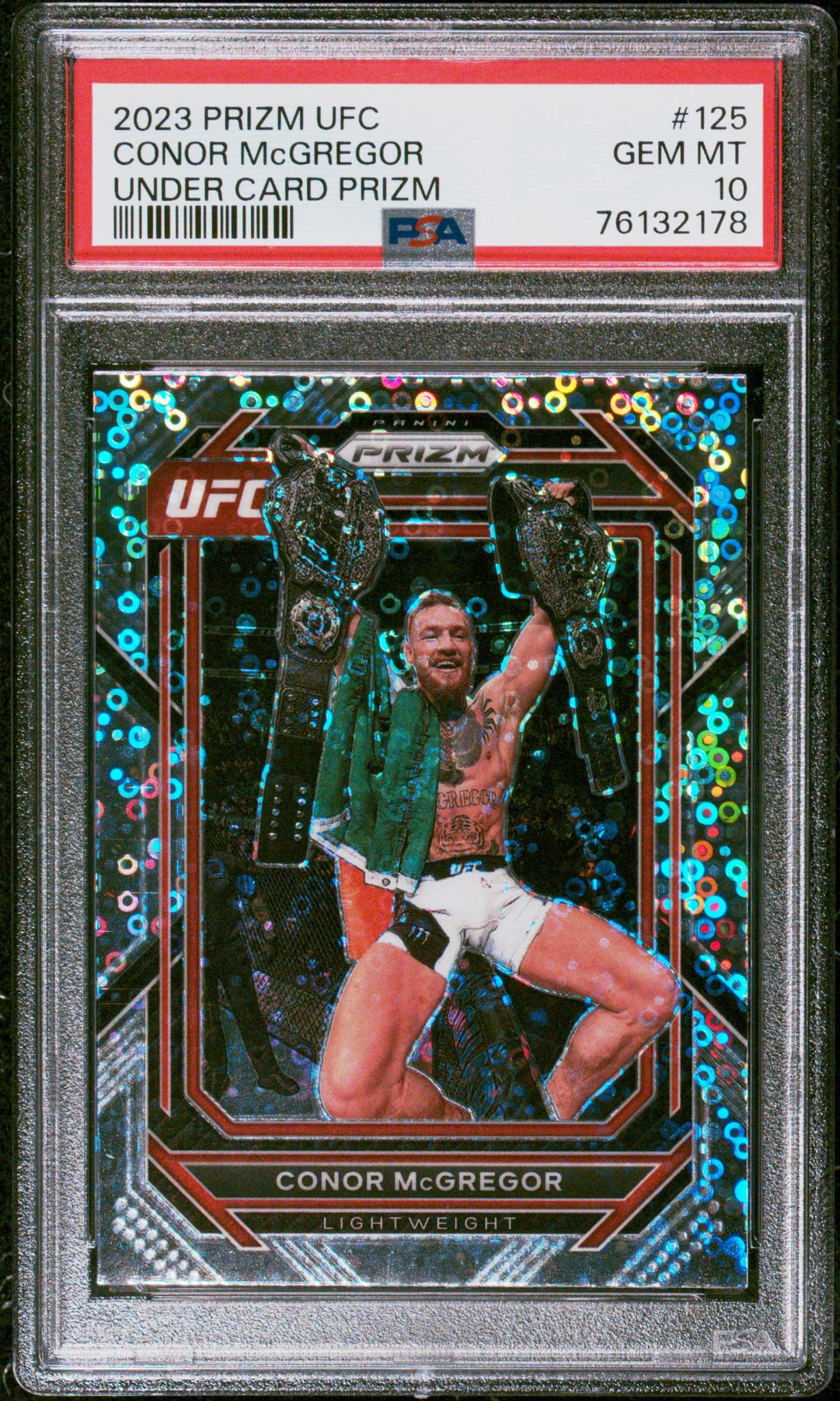 2023 Panini Prizm Under Card Prizm Conor McGregor #125 PSA 10