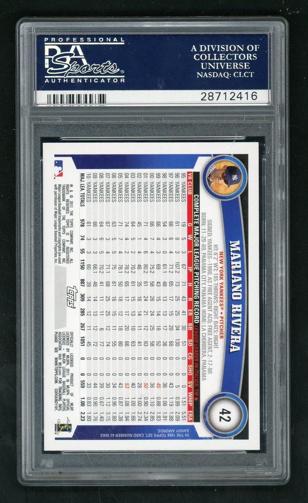 2011 Topps Mariano Rivera #42 PSA 10