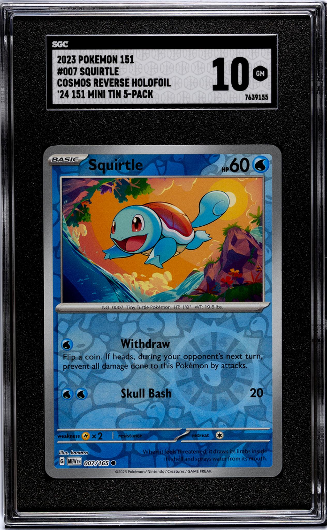 2023 Pokemon #007 Squirtle SGC 10