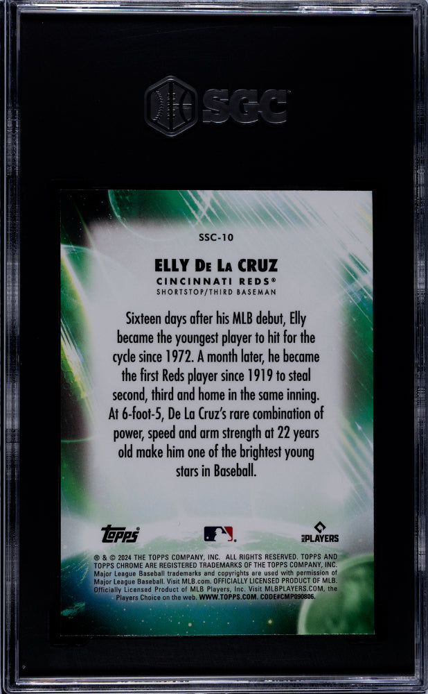2024 Topps Chrome Update Stratospheric Stars Elly De La Cruz #SSC-10 RC SGC 10