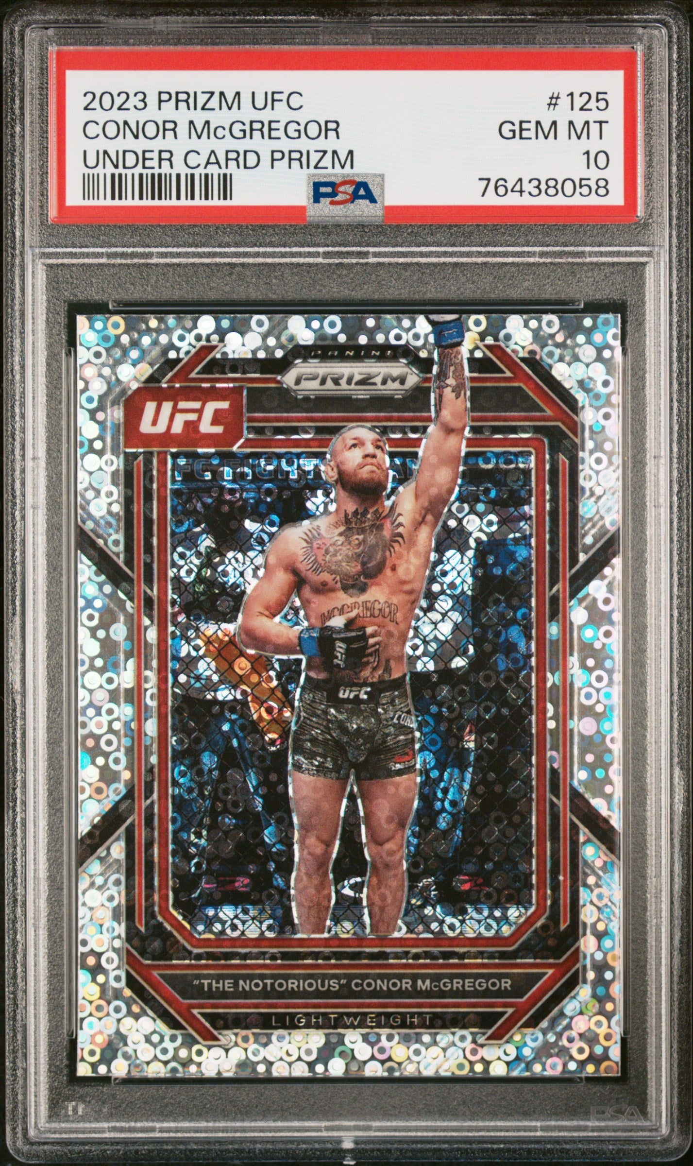 2023 Panini Prizm Under Card Prizm Conor McGregor #125 PSA 10