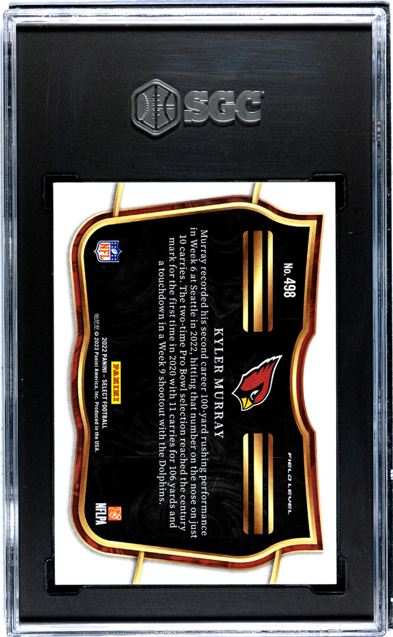 2022 Panini Select Kyler Murray #498 SGC 8.5