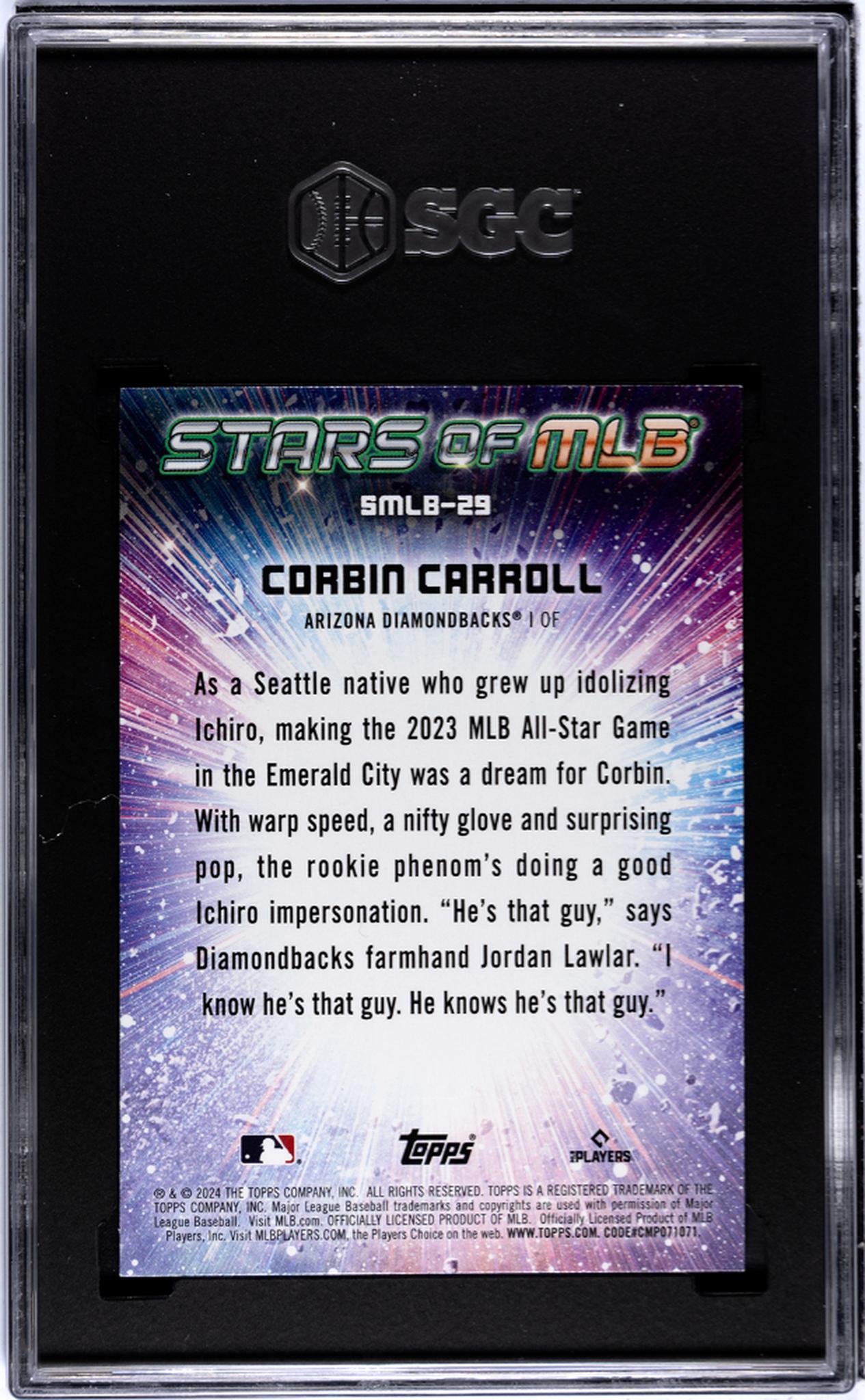 2024 Topps Stars of MLB Corbin Carroll #SMLB-29 SGC 8.5